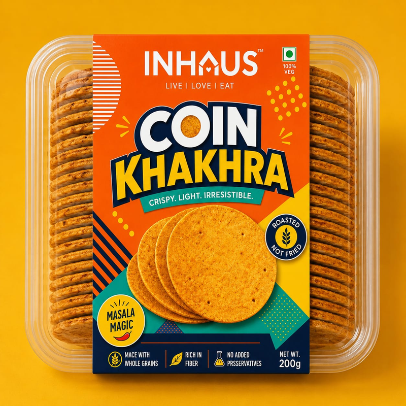 INHAUS Coin Khakhra Masala Magic 200g